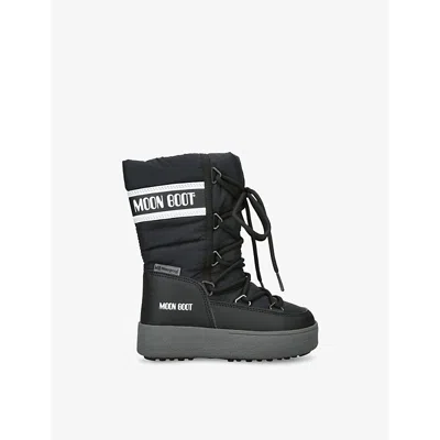 Moon Boot Lack Kids' Jtrack Shell Snow Boots Eur 34 / 2 Uk In Black