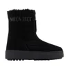Moon Boot Lara Ankle Boots  Leather Black In Black