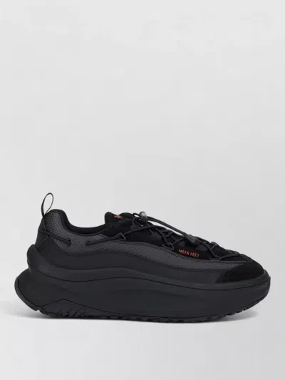 Moon Boot Leather Paneled Low-top Sneakers In Black