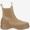 Moon Boot Mb Luna Chelsea Ankle Boots In Leather Color Suede In Orange