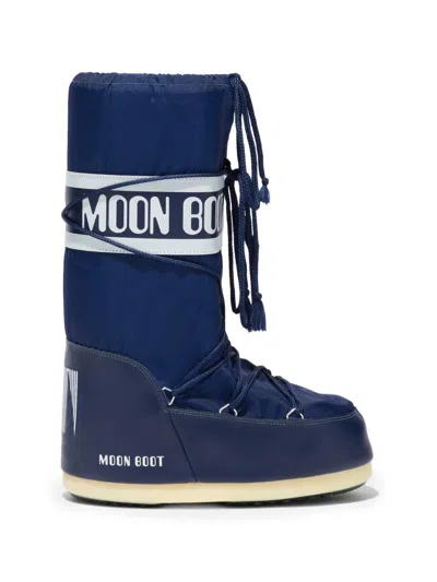 Moon Boot Babies' Little Kid's Icon Padded Nylon Boots In Blue