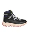 Moon Boot Lace-up Ankle Boots In Black