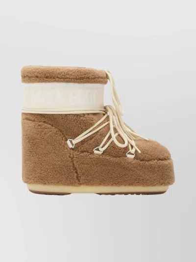 MOON BOOT LOGO ANKLE BOOTS FLAT PLATFORM SOLE