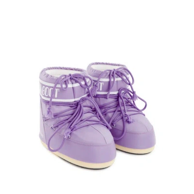 Moon Boot Logo Ankle Boots In Purple