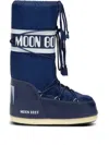 Moon Boot Padded Knee High Platform Waterproof Boots In Blue
