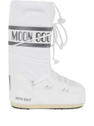 Moon Boot Logo-band Snow Boots In White