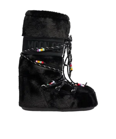 Moon Boot Logo Boots In Black