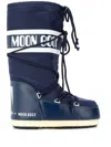 Moon Boot Padded Knee High Platform Waterproof Boots In Blue