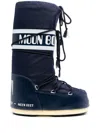 Moon Boot Navy Blue Nylon And Synthetic Leather Icon Boots In Blue