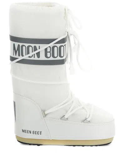 Moon Boot Logo-embellished Snow Boots In White