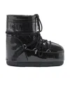 Moon Boot Logo Pattern Short Boots In Black