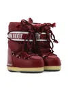 Moon Boot Logo-print Lace-up Boots In Red