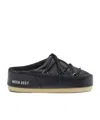 Moon Boot Icon Mule Nylon Slippers In Black