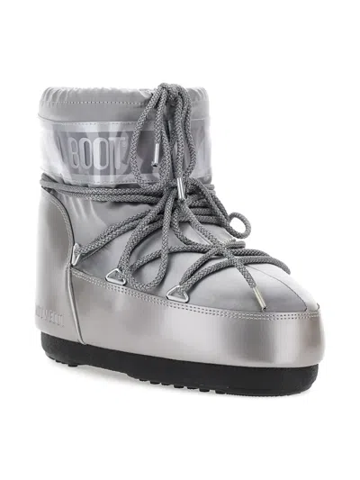 Moon Boot Kids' Logo-print Snow Boots In Silver