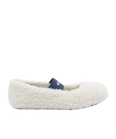 Moon Boot Logo-printed Strapped Ballerinas In White