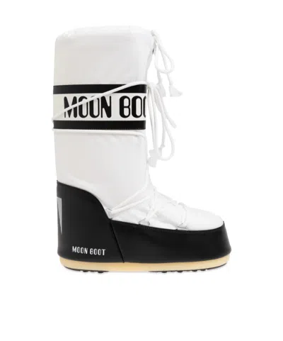 Moon Boot Two-tone Nylon And Synthetic Leather Icon Boots In Multi