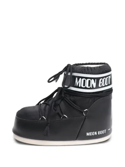Pre-owned Moon Boot Logo-print Lace-up Snow Boots In Black