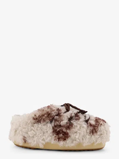 Moon Boot Low Faux Fur Sandals In Neutral