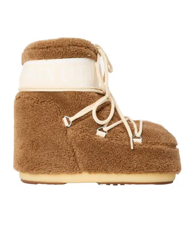 Moon Boot Low Fleece Snow Boots In Red