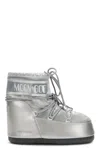Moon Boot Mb Icon Low Glance Woman Ankle Boots Silver Size 10-11.5 Textile Fibers In Silver