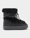 Moon Boot Unisex Ltrack Faux Shearling Boots In Black