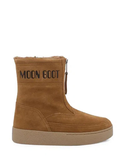 Moon Boot Ltrack Lara Suede Boots In Brown