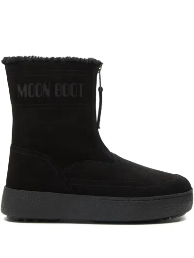 MOON BOOT LTRACK LARA ZIP-FRONT SHEARLING BOOTS