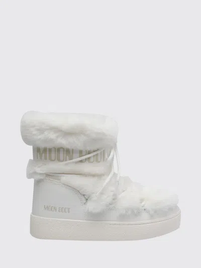 Moon Boot Ltrack Low Faux Fur Snow Boots With Logo Print In Multi