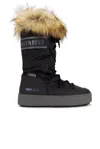 Moon Boot Ltrack Monaco Faux-fur Padded Boots In Black