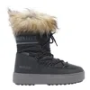 Moon Boot Ltrack Monaco Faux Fur-trimmed Shell And Faux Leather Snow Boots In Black