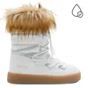 Moon Boot Track Monaco Faux Fur Short Snow Boots In White