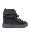 Moon Boot Track Nylon Lace-up Snow Boots In Black