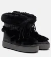 Moon Boot Ltrack Low Faux-fur Boots In Black