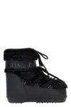 Moon Boot Iconic Faux Fur Ankle Boots With Lace-up Detail In Black