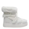 Moon Boot Ltrack Tube Faux Fur Booties In White