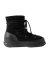 Moon Boot Luna Black Ankle Boots With Laces In Suede And Tech Fabric Woman In Black