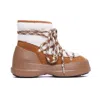 Moon Boot Ankle-high Shearling And Suede Boots With Bicolor Laces In Multi