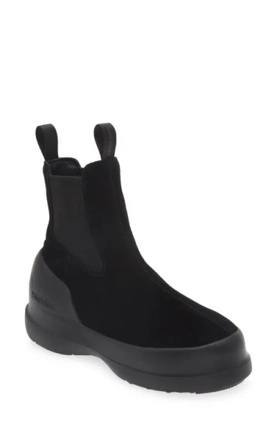 Moon Boot Luna Chelsea Suede City Capsule In Black