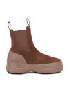 Moon Boot Luna Chelsea Suede City Capsule In Brown