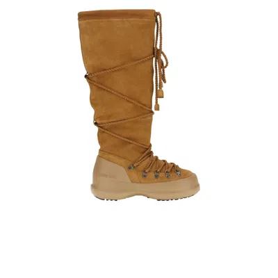 Pre-owned Moon Boot Luna Extra Suede Boot 'cognac' | Brown | Men's Size 38