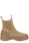 Moon Boot Mb Luna Chelsea Ankle Boots In Leather Color Suede In Marrone