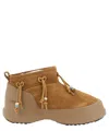 Moon Boot Mb Luna Low Suede Low Heels Ankle Boots In Leather Color Suede In Brown