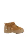 Moon Boot Mb Luna Low Suede Low Heels Ankle Boots In Leather Color Suede In Cognac