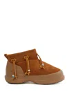 Moon Boot Luna Low Suede Beads Boots And Ankle Boots In Brown