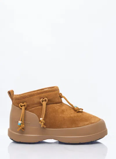 Moon Boot Mb Luna Low Suede Beads In Brown