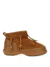 Moon Boot Mb Luna Low Suede Low Heels Ankle Boots In Leather Color Suede In Brown