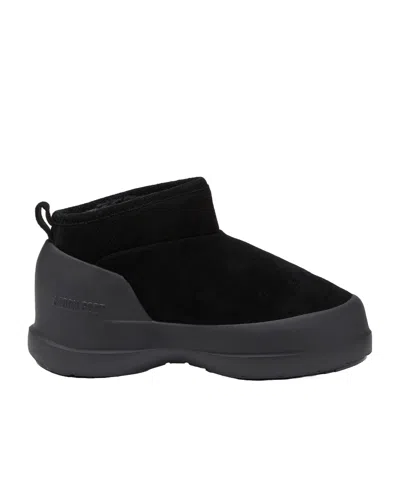 Moon Boot Luna Low-suede Boots In Black
