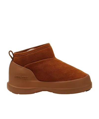 Moon Boot Luna Low-top Suede Boots In Brown