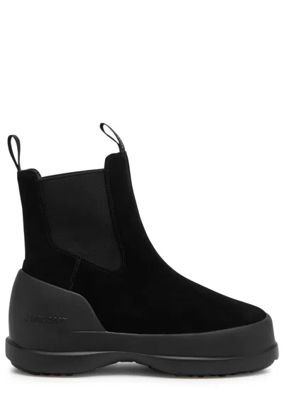 MOON BOOT MOON BOOT LUNA SUEDE CHELSEA BOOTS BLACK UK7