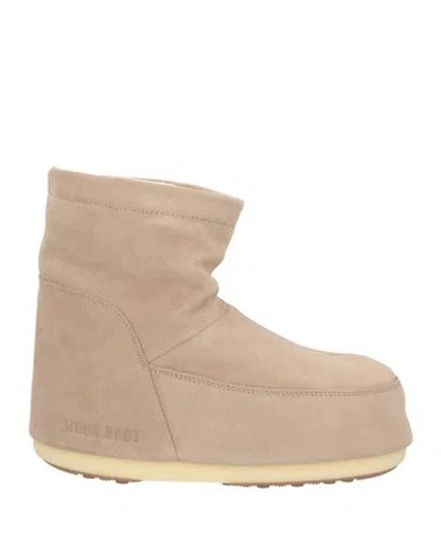Moon Boot Man Ankle Boots Beige Size 9-10.5 Leather In Beige